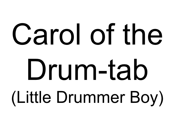 Carol of the Drum Tab